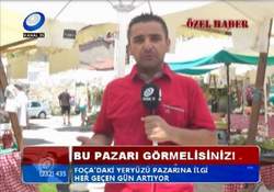 Foça Yeryüzü Pazarı'na ilgi her geçen gün artıyor.