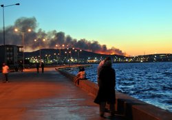 Petkim Güvenlik Sahasında yangın