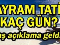 Kurban Bayramı Tatili Uzatılmamalı